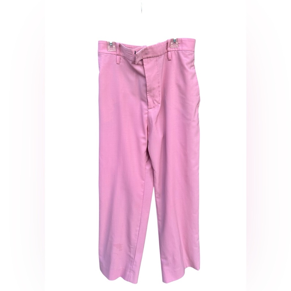 ZARA High Waisted WIDE-LEG MASCULINE TROUSERS PANT PINK Medium Officecore